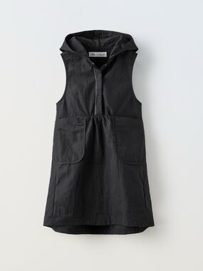 NWT Zara 6-7Y technical hooded sleeveless dress